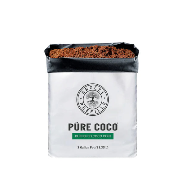 GroEzy™ 3 Gallon Prefills Straight Coco in UV Grow Bag